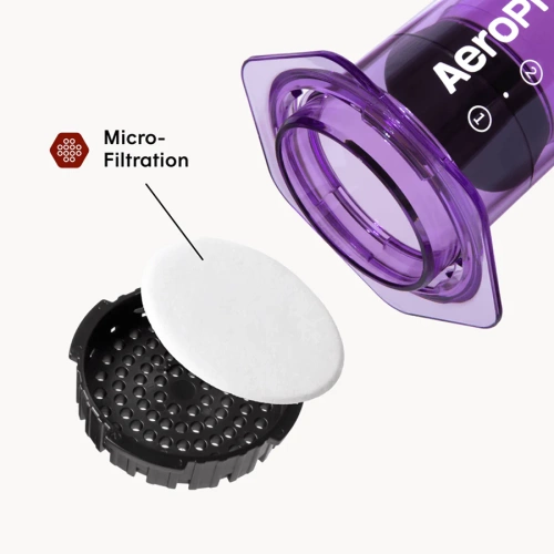 Кофеварка ручная Аэропресс (Aeropress) Clear Pink, розовая, 90PK05  фото 5