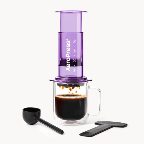 Кофеварка ручная Аэропресс (Aeropress) Clear Pink, розовая, 90PK05 