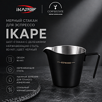 Мерный стакан для эспрессо IKAPE — шот-стакан с делениями, нержавеющая сталь, 80 мл, цвет черный 