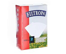 Фильтры бумажные для кофеварок Filtropa белые #02 упак. 100 шт 