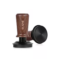 Темпер для кофе IKAPE V3 Calibrated (деревянная ручка, черная база титан) — пружинный 30 lbs, 58 мм 