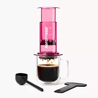 Кофеварка ручная Аэропресс (AeroPress) Clear Pink: розовая, 90PK05 